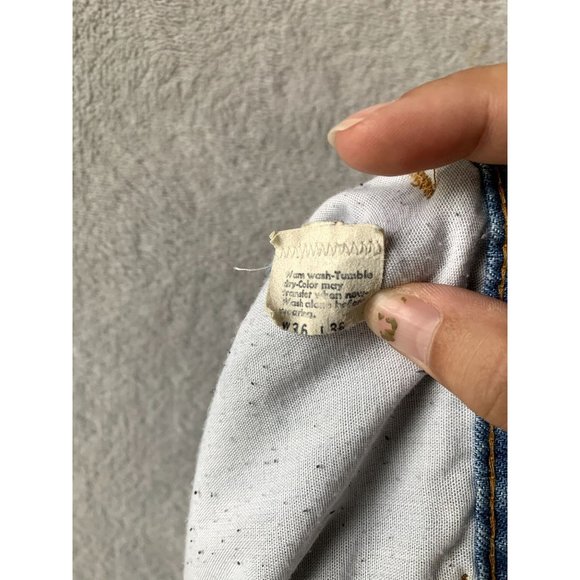 SOLD Vintage Orange Tab Levi's 70s Style Lightwash Denim Jeans - Picture 6 of 9